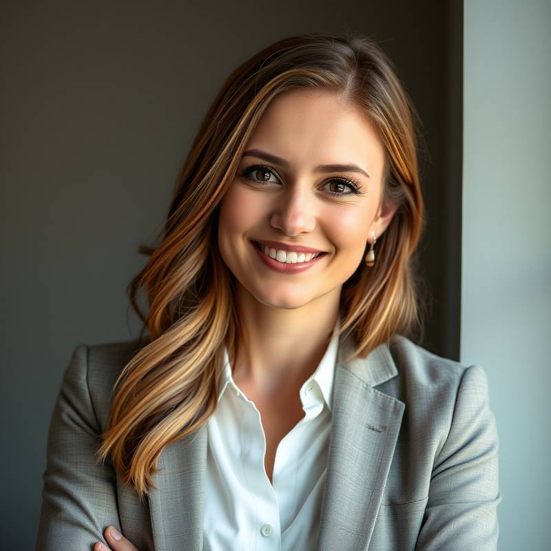 Portrait d'Élodie Girard, responsable marketing digital chez Studio Lumière.